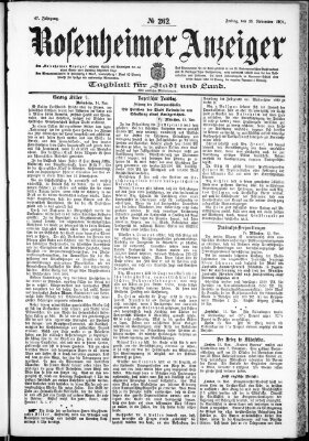 Rosenheimer Anzeiger Freitag 15. November 1901