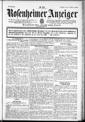 Rosenheimer Anzeiger Dienstag 26. November 1901