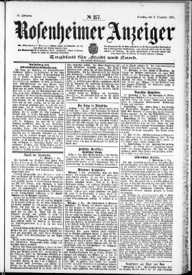 Rosenheimer Anzeiger Dienstag 3. Dezember 1901