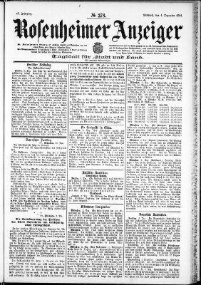 Rosenheimer Anzeiger Mittwoch 4. Dezember 1901