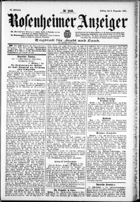 Rosenheimer Anzeiger Freitag 6. Dezember 1901