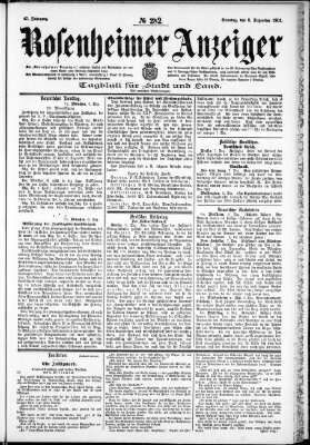 Rosenheimer Anzeiger Sonntag 8. Dezember 1901