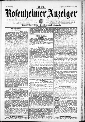 Rosenheimer Anzeiger Freitag 13. Dezember 1901