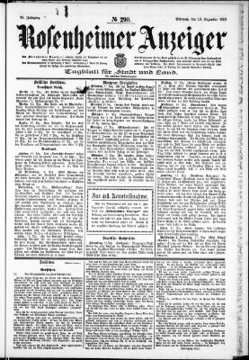 Rosenheimer Anzeiger Mittwoch 18. Dezember 1901