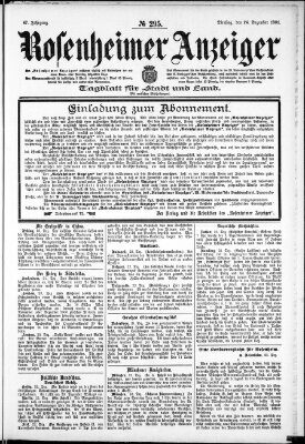 Rosenheimer Anzeiger Dienstag 24. Dezember 1901