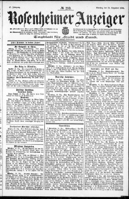 Rosenheimer Anzeiger Dienstag 31. Dezember 1901