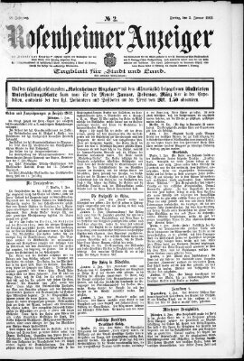 Rosenheimer Anzeiger Freitag 3. Januar 1902