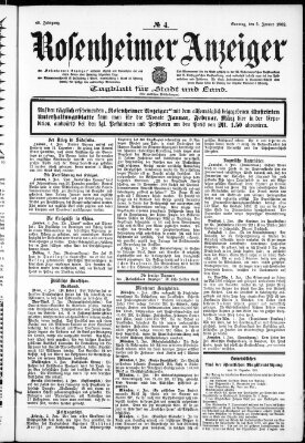 Rosenheimer Anzeiger Sonntag 5. Januar 1902