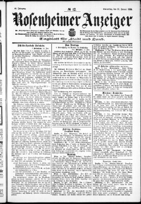 Rosenheimer Anzeiger Donnerstag 16. Januar 1902