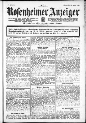 Rosenheimer Anzeiger Dienstag 28. Januar 1902