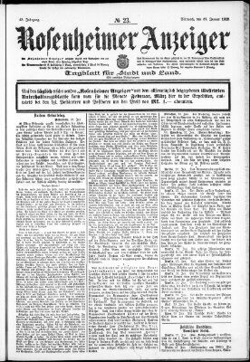 Rosenheimer Anzeiger Mittwoch 29. Januar 1902