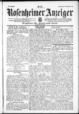 Rosenheimer Anzeiger Freitag 14. Februar 1902