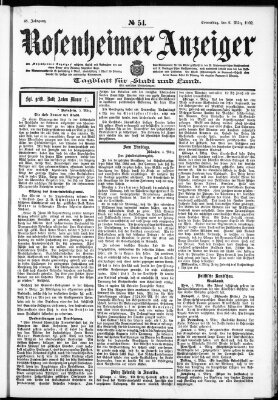 Rosenheimer Anzeiger Donnerstag 6. März 1902