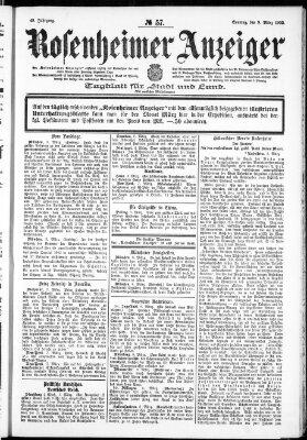 Rosenheimer Anzeiger Sonntag 9. März 1902