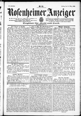 Rosenheimer Anzeiger Freitag 14. März 1902