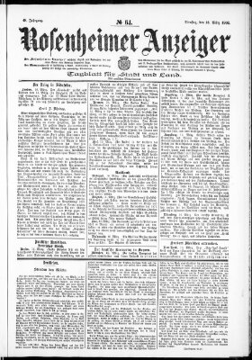 Rosenheimer Anzeiger Dienstag 18. März 1902