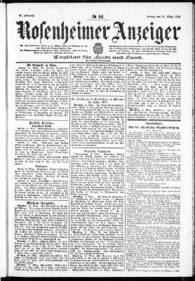 Rosenheimer Anzeiger Freitag 21. März 1902