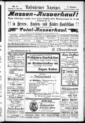 Rosenheimer Anzeiger Donnerstag 27. März 1902