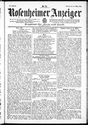 Rosenheimer Anzeiger Sonntag 30. März 1902