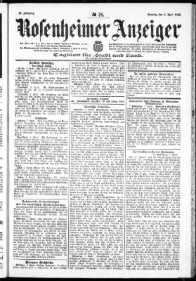 Rosenheimer Anzeiger Sonntag 6. April 1902