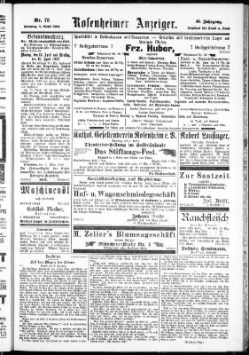 Rosenheimer Anzeiger Sonntag 6. April 1902