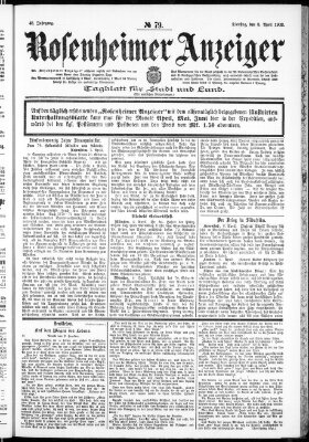 Rosenheimer Anzeiger Dienstag 8. April 1902