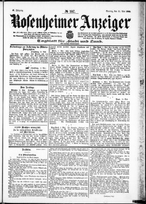 Rosenheimer Anzeiger Sonntag 11. Mai 1902