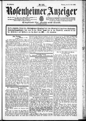 Rosenheimer Anzeiger Sonntag 25. Mai 1902