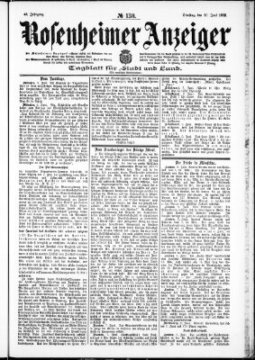 Rosenheimer Anzeiger Dienstag 10. Juni 1902