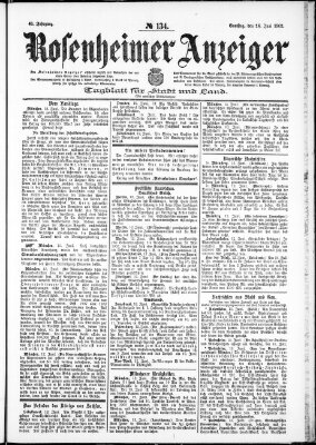 Rosenheimer Anzeiger Samstag 14. Juni 1902