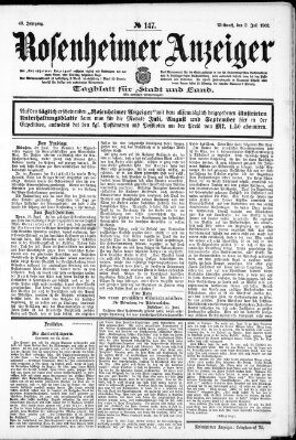 Rosenheimer Anzeiger Mittwoch 2. Juli 1902