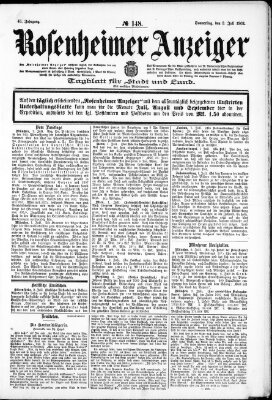 Rosenheimer Anzeiger Donnerstag 3. Juli 1902