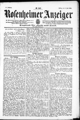 Rosenheimer Anzeiger Freitag 4. Juli 1902