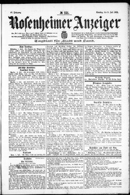 Rosenheimer Anzeiger Sonntag 6. Juli 1902