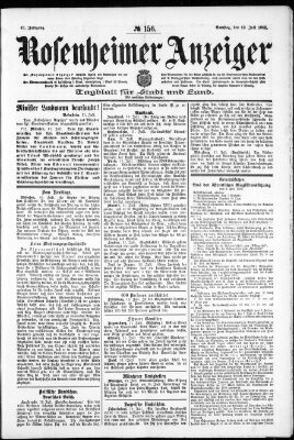 Rosenheimer Anzeiger Samstag 12. Juli 1902