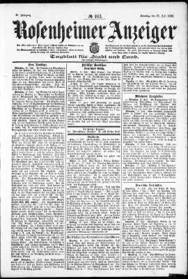 Rosenheimer Anzeiger Sonntag 20. Juli 1902