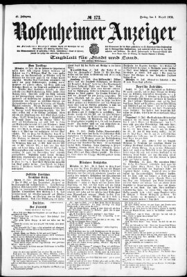 Rosenheimer Anzeiger Freitag 1. August 1902