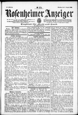 Rosenheimer Anzeiger Sonntag 3. August 1902