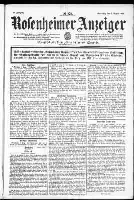 Rosenheimer Anzeiger Donnerstag 7. August 1902