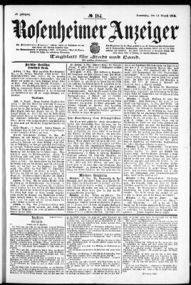 Rosenheimer Anzeiger Donnerstag 14. August 1902