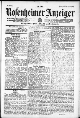 Rosenheimer Anzeiger Freitag 22. August 1902