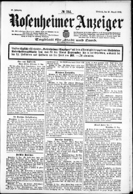 Rosenheimer Anzeiger Mittwoch 27. August 1902