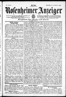 Rosenheimer Anzeiger Donnerstag 11. September 1902