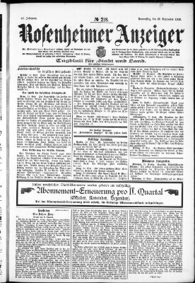 Rosenheimer Anzeiger Donnerstag 25. September 1902