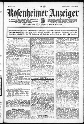 Rosenheimer Anzeiger Samstag 4. Oktober 1902