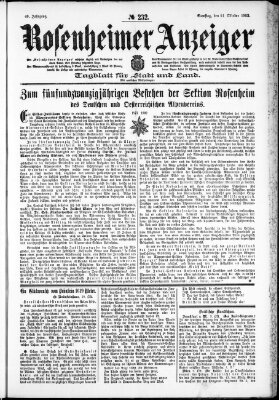 Rosenheimer Anzeiger Samstag 11. Oktober 1902