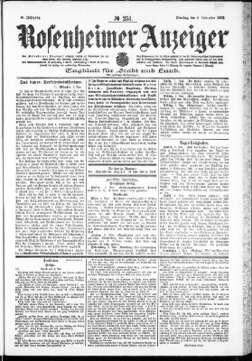 Rosenheimer Anzeiger Dienstag 4. November 1902