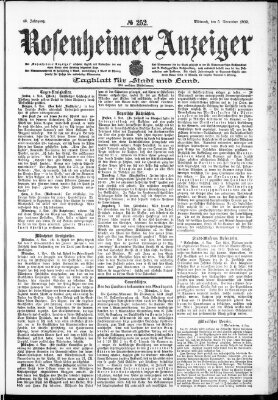 Rosenheimer Anzeiger Mittwoch 5. November 1902