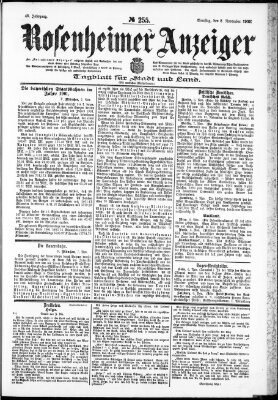 Rosenheimer Anzeiger Samstag 8. November 1902