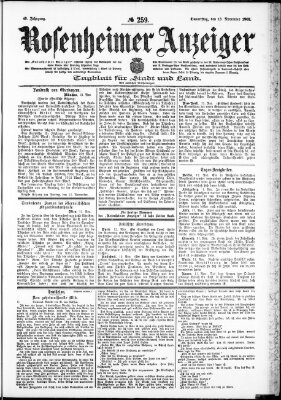 Rosenheimer Anzeiger Donnerstag 13. November 1902